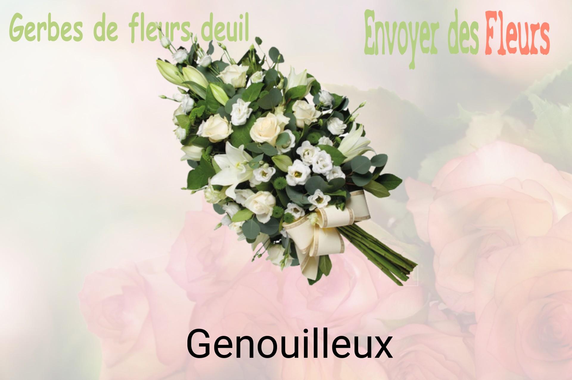 Gerbe de fleurs de deuil livrée à Genouilleux